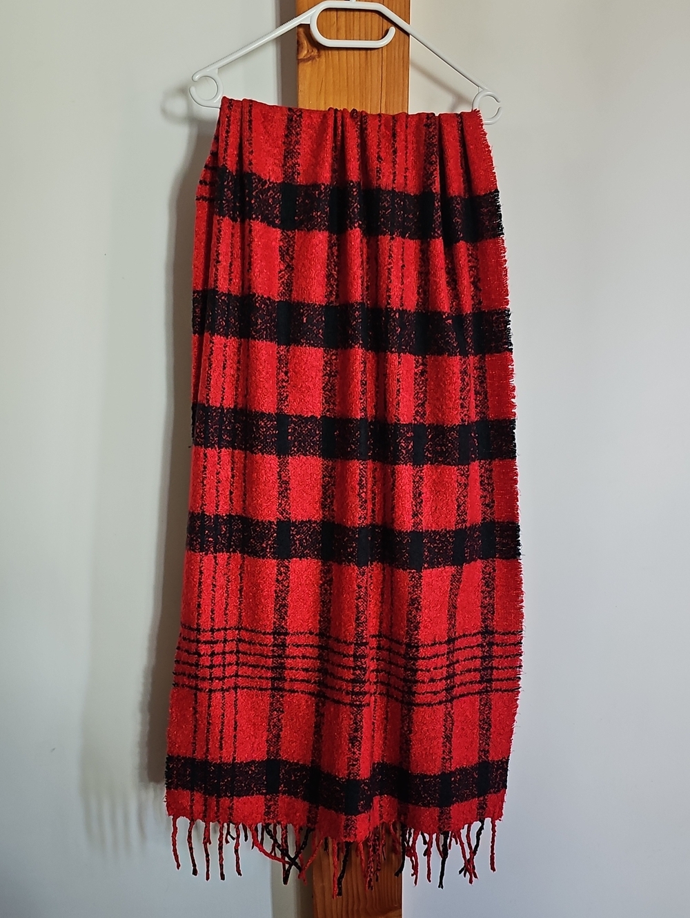 Gap Lumberjack Red And Black Plaid Scarf